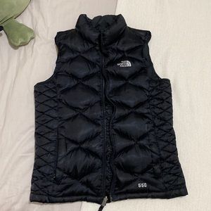 North face black vest